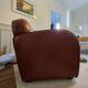 Cognac leather club armchair