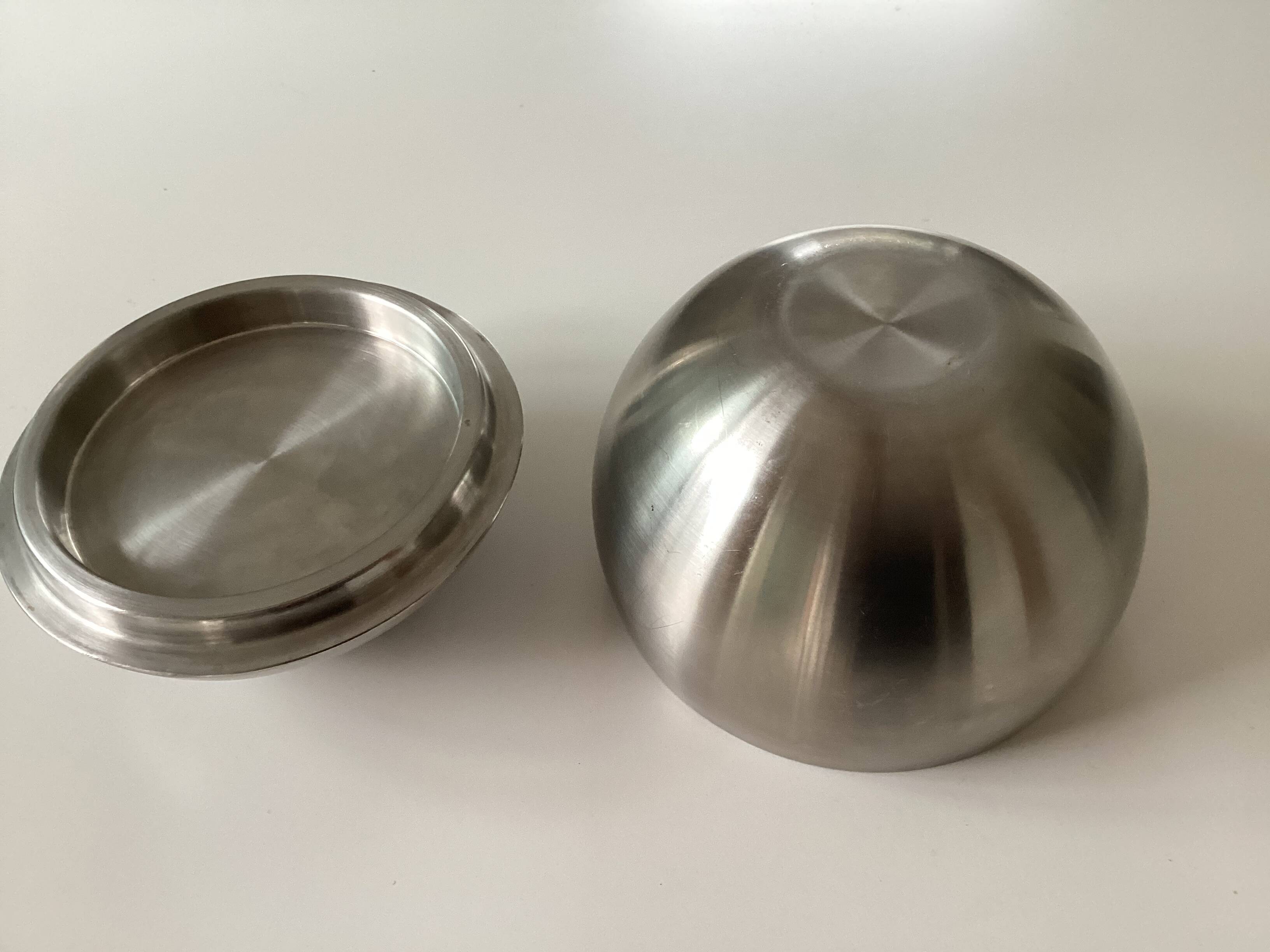 70's stainless steel bowling ball ice bucket