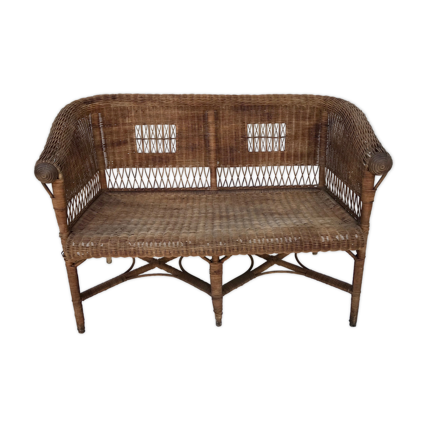 Rattan bench