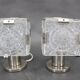 1970s Pair of Glass Table Lamps by Kamenicky Senov, Czechoslovakia