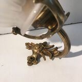 Brass Art Deco tulip sconce