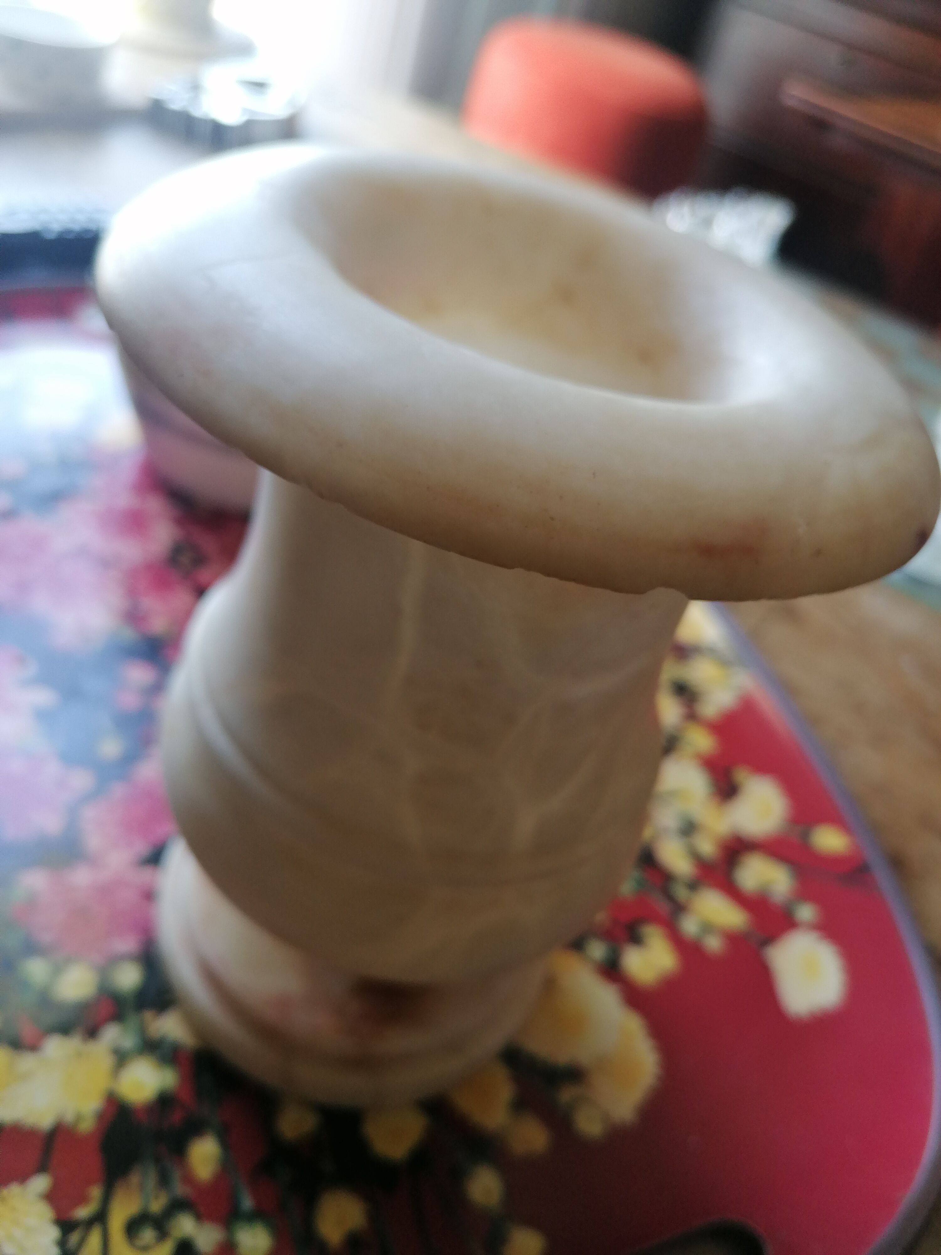 Vase en albatre Médicis rosé et creme