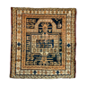 Antique Dagestan Kazak Rug 124x114 cm Caucasian, Gold, Blue, Rust Square Medium