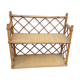Colonial style rattan wall shelf