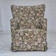1970s, Danish armchair, reupholstered, flowers furniture fabric.