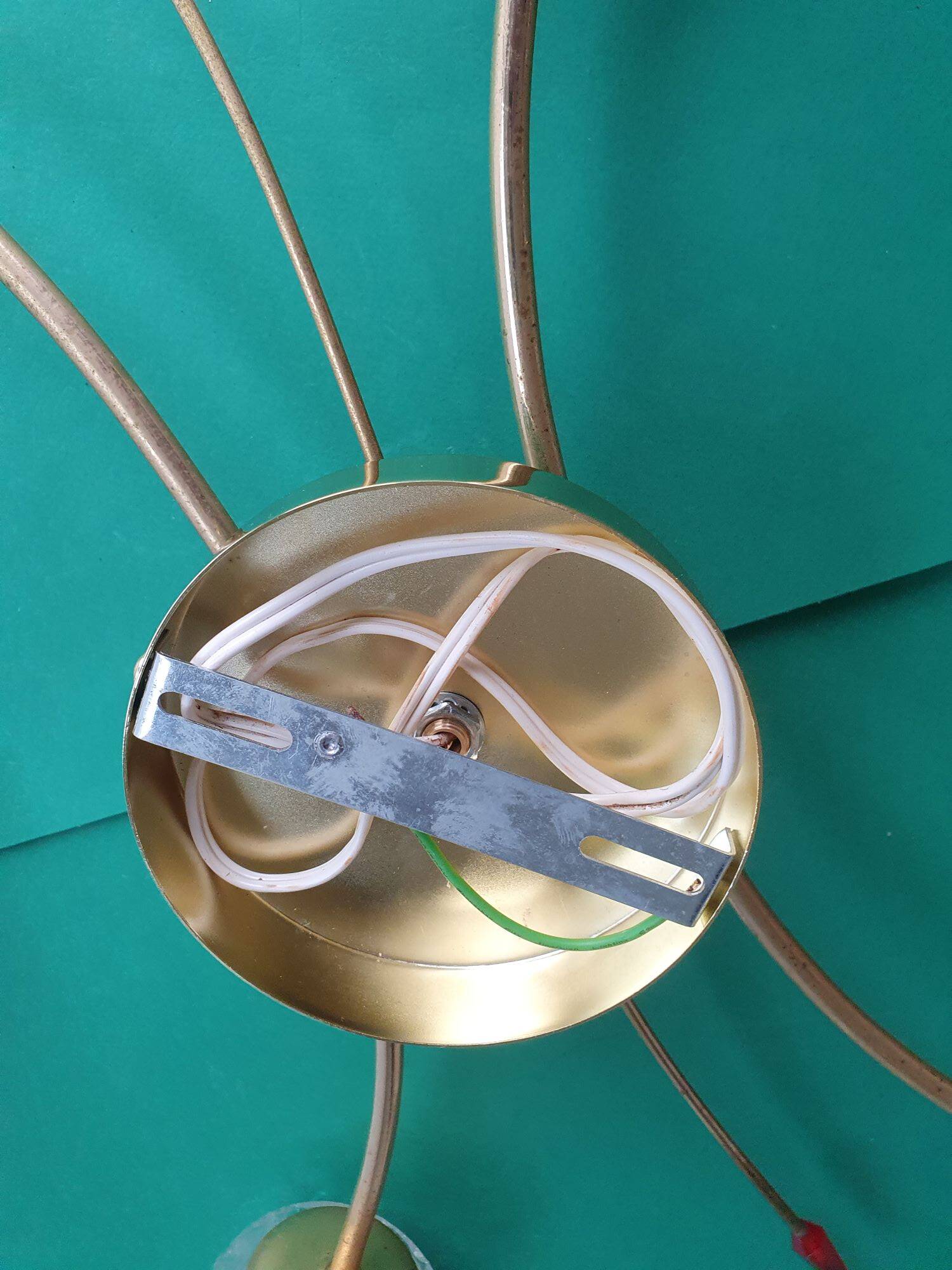 Large vintage gold four-light wall sconce