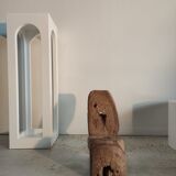 Armchair made of recycled solid teak
