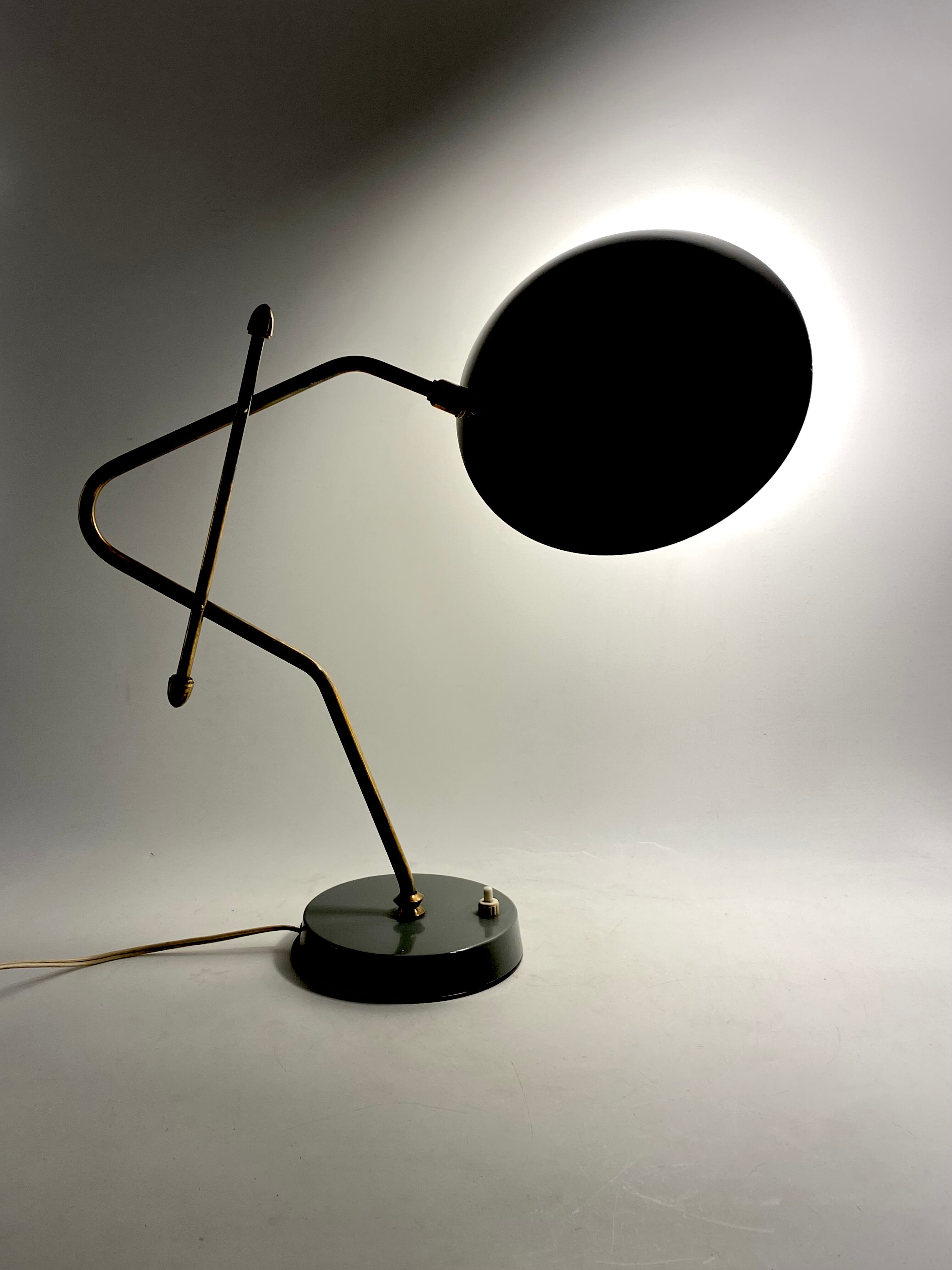 Light blue table lamp, France 1960s