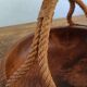 Adrien Audoux and Frida Minet rare basket in solid oak and cordage.