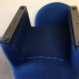 Pair of heaters ATAL - Made of blue wool fabric - Design from the 1970s