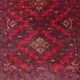 Vintage hand-knotted Kunduz rug, natural dyes, 1940s.