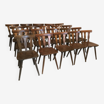 Lot de 20 chaises bistrot type brasserie 1960’s