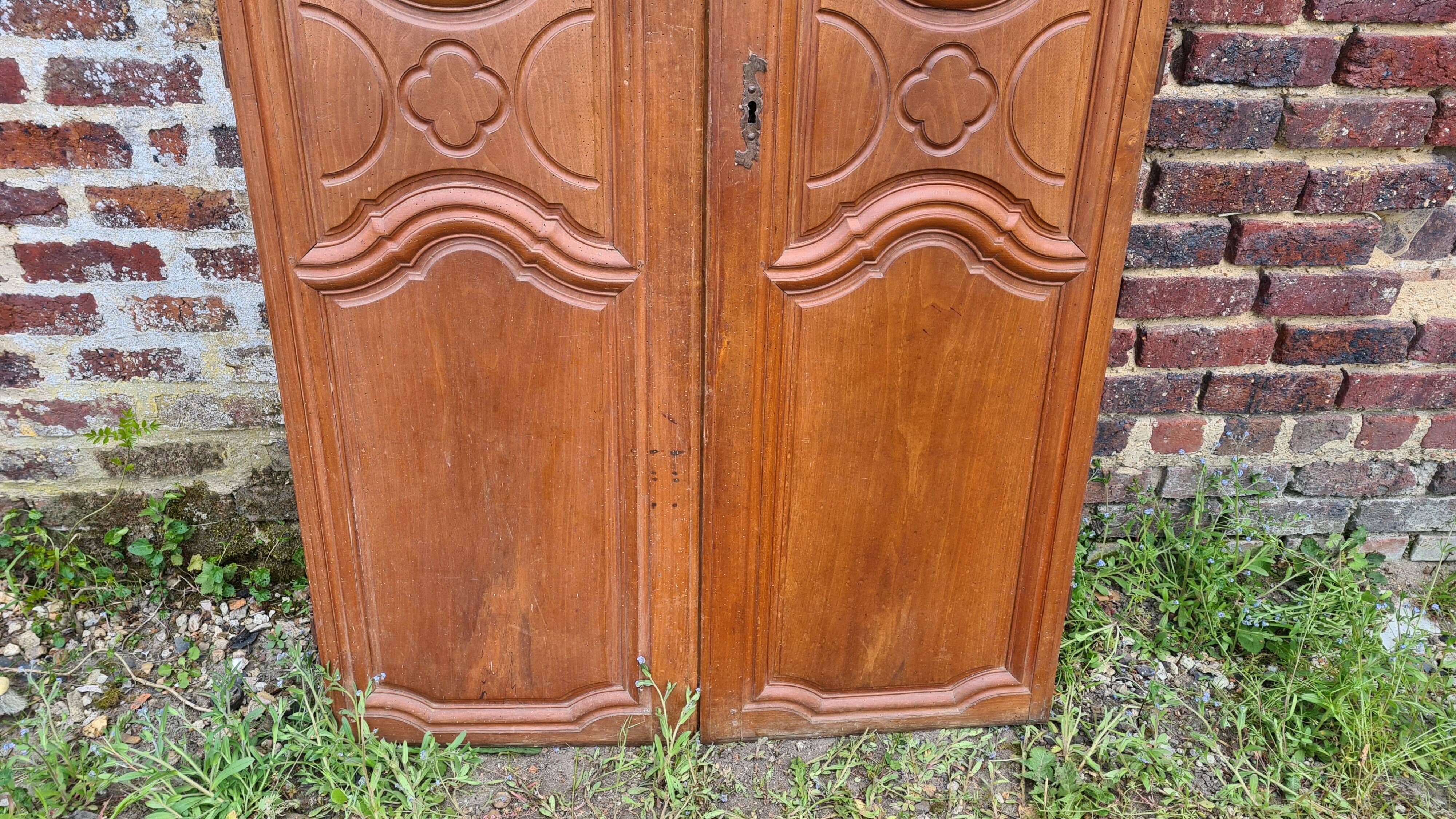 Pair of walnut doors