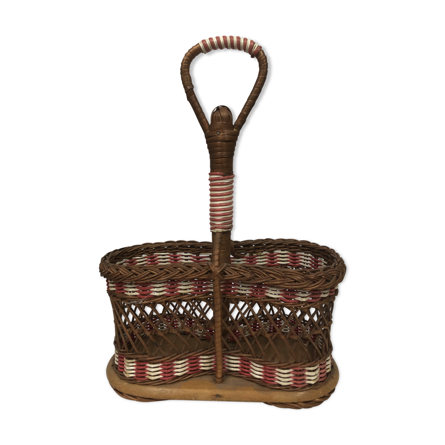 Door rattan bottles from the 60s