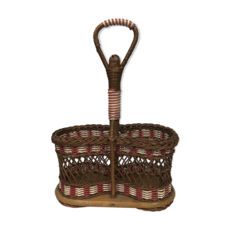 Door rattan bottles from the 60s