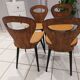 Suite of 4 chairs of Bistrot Baumann model Vintage Ant 1970s