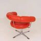 Vintage Swirl Chair in Orange Leatherette