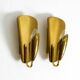 Two enchanting original Swedish Mid Century Modern brass wall lamps