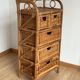 Rattan drawer unit