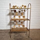 Gilded étagère, French, 1960s