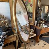 Old brass barber mirror