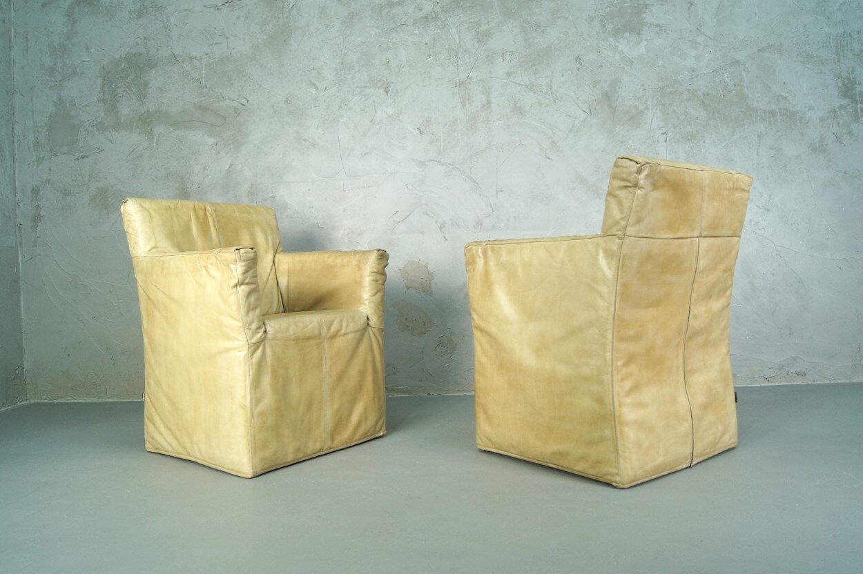 A pair of brutalist armchairs by Gerard van den Berg for Montis, 1970s
