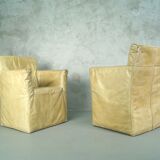 A pair of brutalist armchairs by Gerard van den Berg for Montis, 1970s