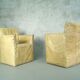 A pair of brutalist armchairs by Gerard van den Berg for Montis, 1970s