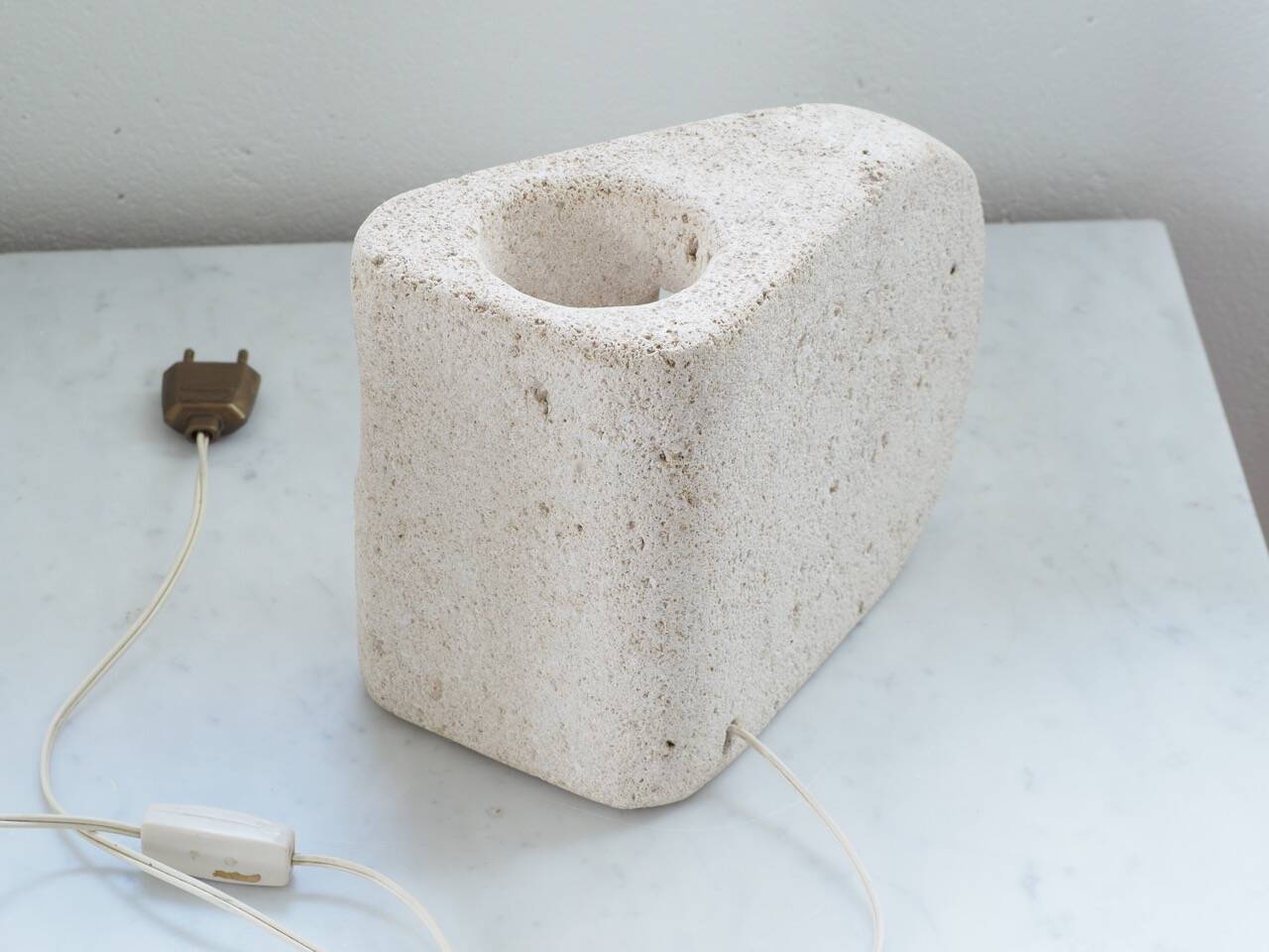 Sculpted stone lamp attributed to albert tormos