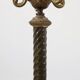 Napoleon III style copper and onyx marble coat stand, France, early 20th ce