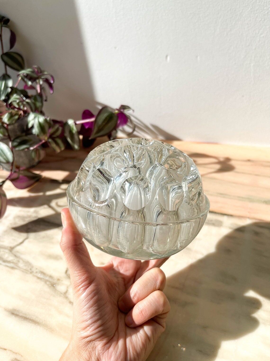 Vintage glass flower pick N4 1/2 made in France