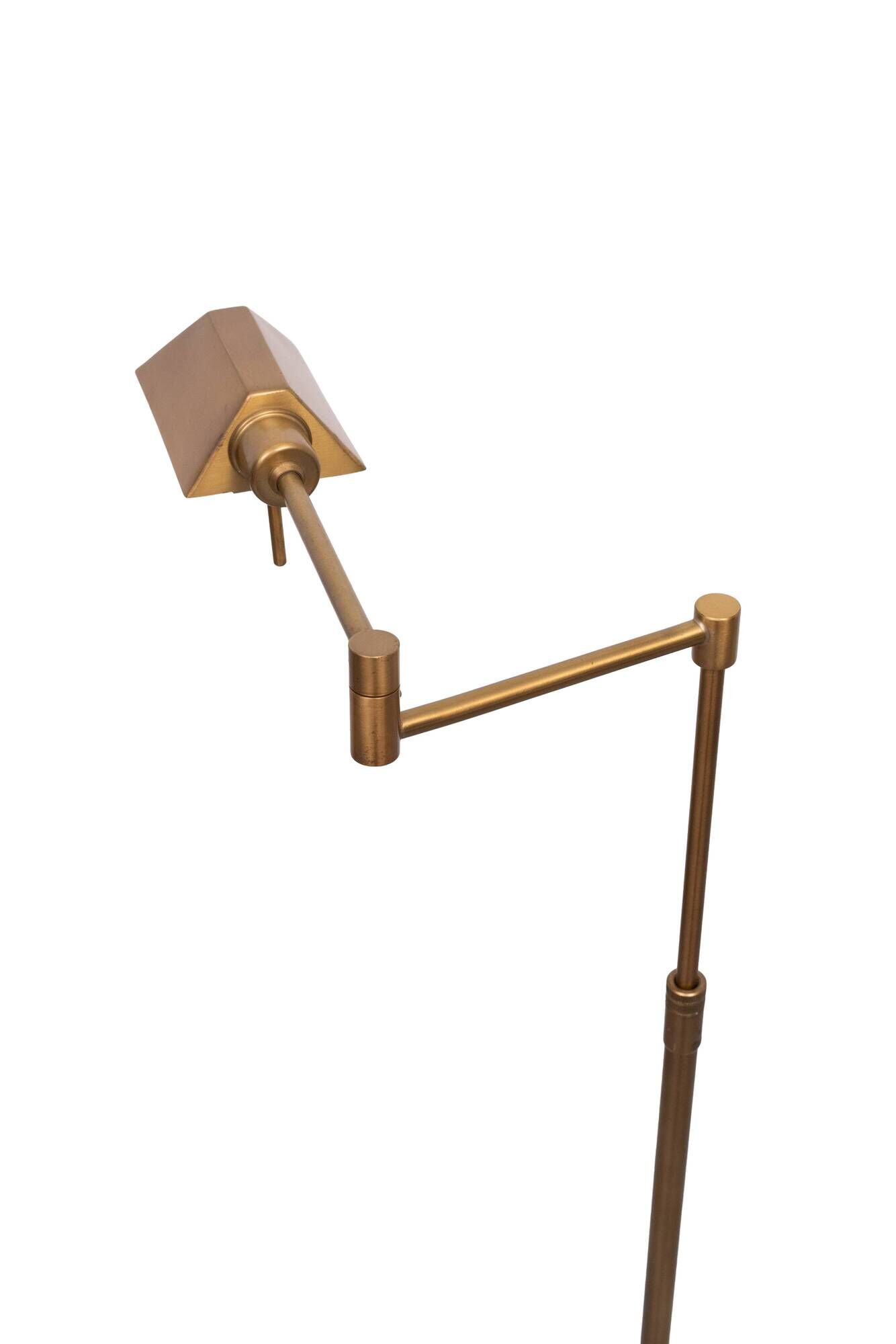Holtkotter Bronze color swing arm floor lamp Germany 1980s