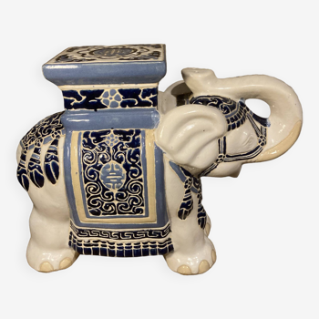 Éléphant en céramique porte plante