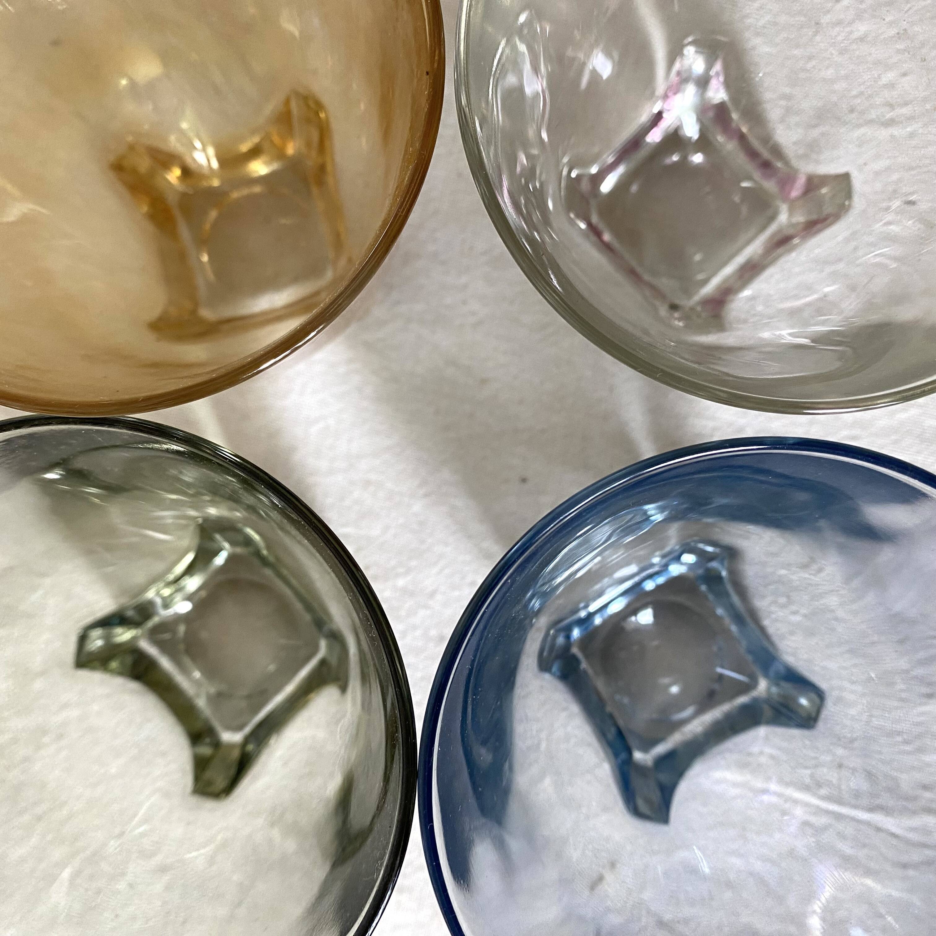 Colorful iridescent water glasses