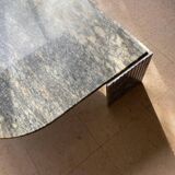 Roche Bobois marble coffee table, leaf, 70s