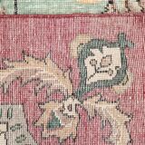 7x11 Rug For Living Room Red Green Bordered Vintage Area Rug, 215x335Cm