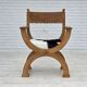 1960s, Danish armchair, completely reupholstered, furniture cowhide, oak.