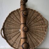 Patere porte manteau en bois 4 accroches