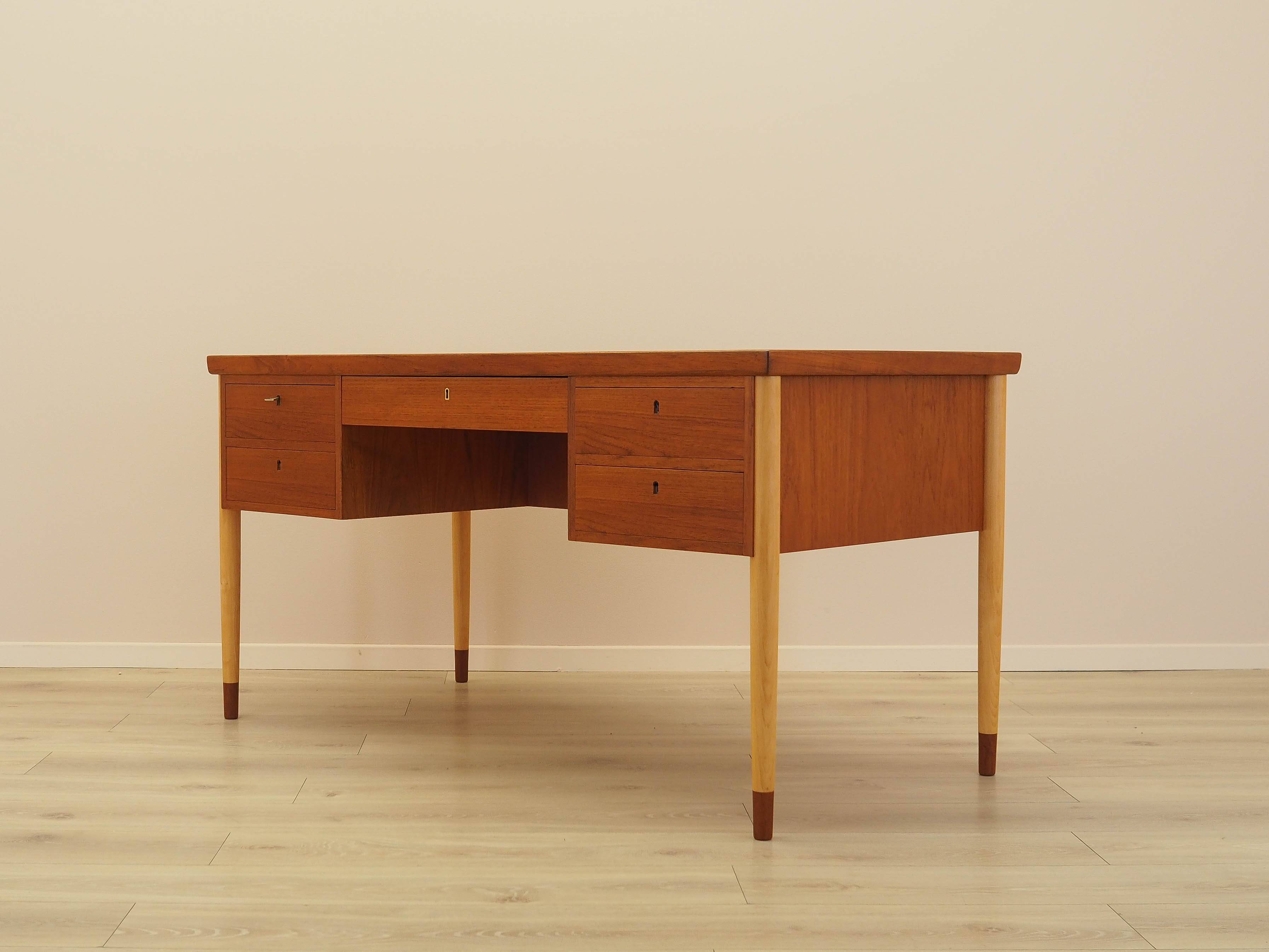Teak desk, Danish design, 1970s, made in Denmark