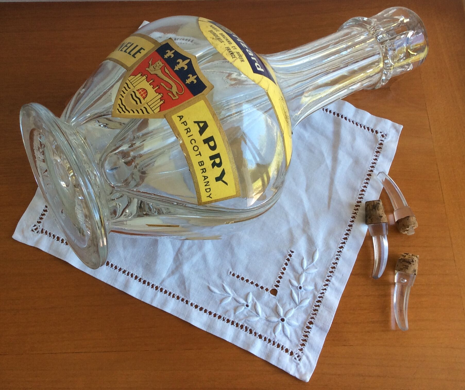 Old liqueur bottle 4 compartments marie Brizard bordeaux