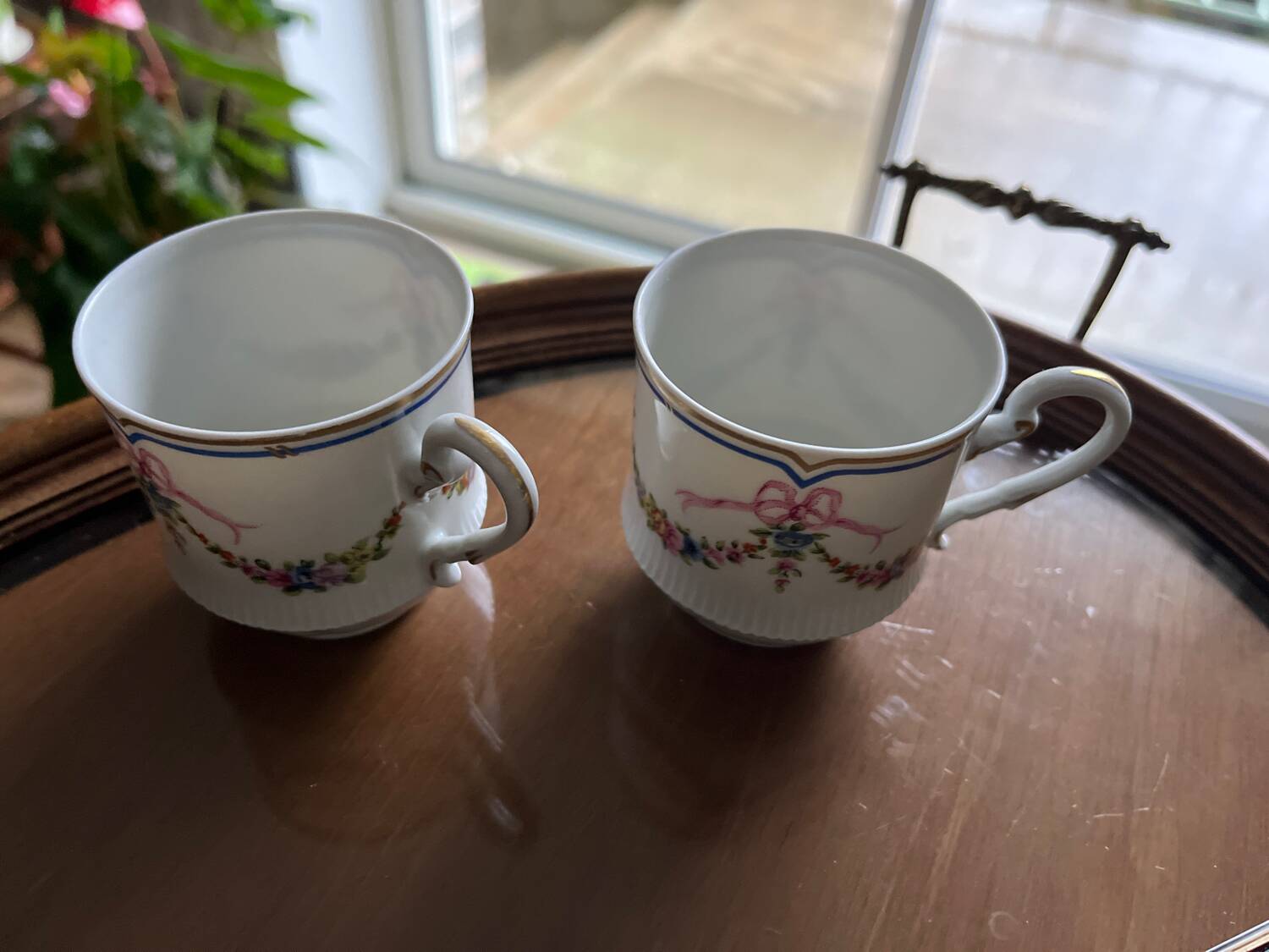 Limoges porcelain coffee cups and saucers