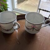 Limoges porcelain coffee cups and saucers