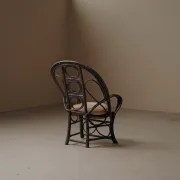 Fauteuil sculptural en bois courbé , Art Populaire, vers 1900