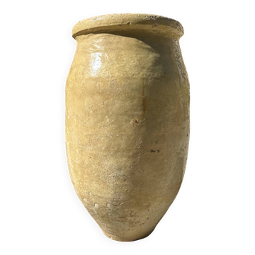 Ancient terracotta pottery jar from the 19th century.