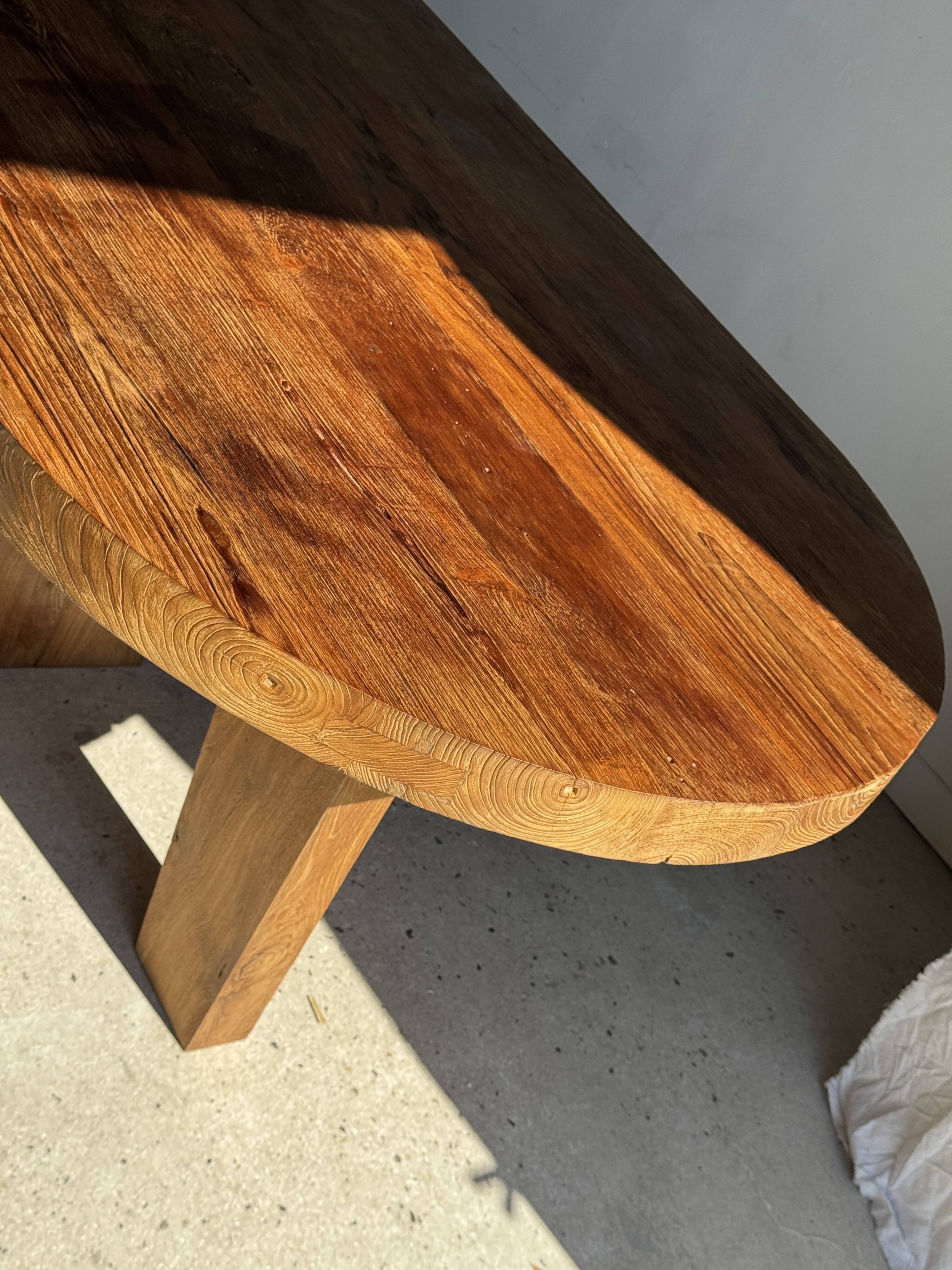 Immense solid teak table 2.10m x 1m