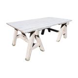 Coffee table on old trestles