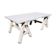 Coffee table on old trestles