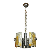 Lustre en verre Murano glace milieu du siècle par Av Mazzega, Italie, années 1970