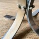 70s design coffee table in metal and smoked glass