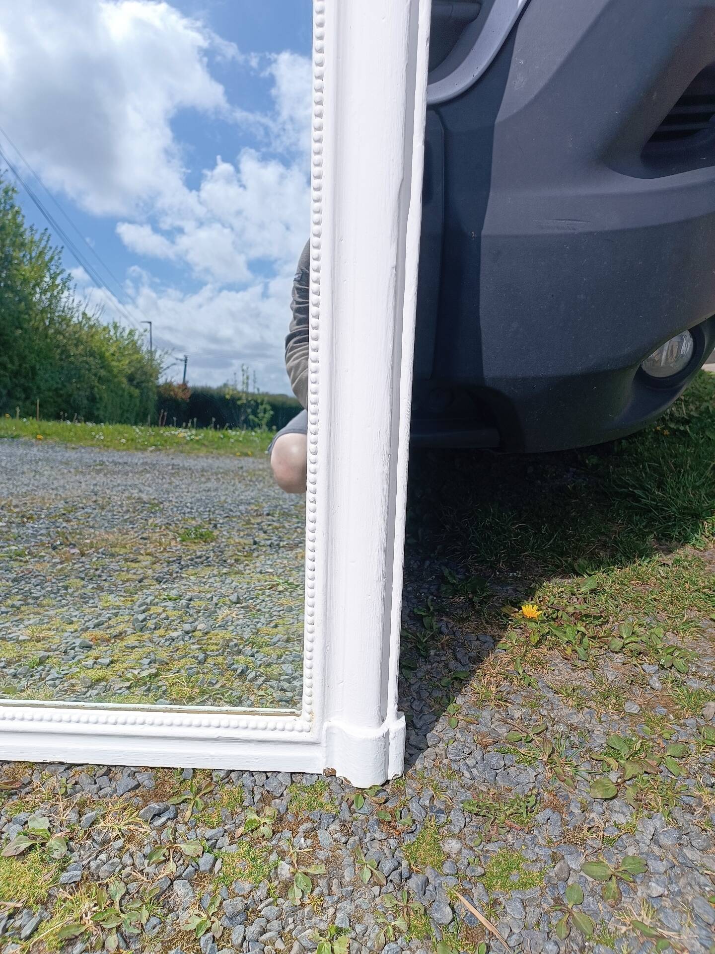 Miroir ancien à fronton 174/94 cm